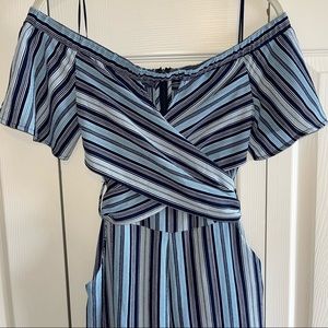 Striped blue jumpsuit